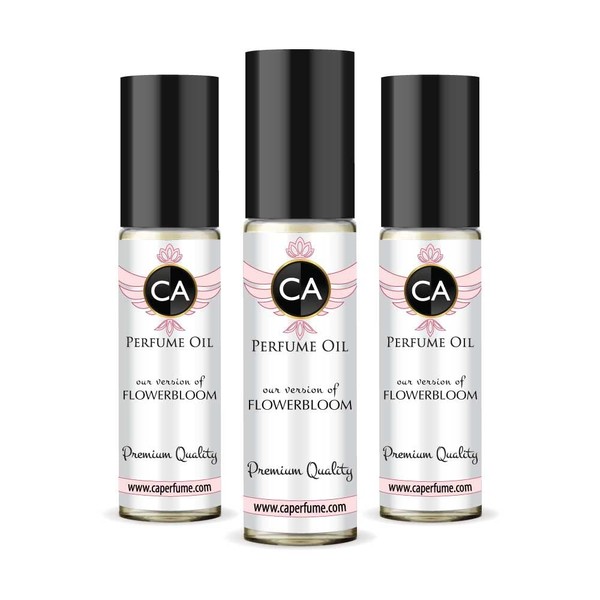 CA Perfume Impression of Victor & R. Flowerbloom For Women Replica Fragrance Body Oil Dupes Alcohol-Free Essential Aromatherapy Sample Travel Size Concentrated Long Lasting Roll-On 0.3 Fl Oz-X3