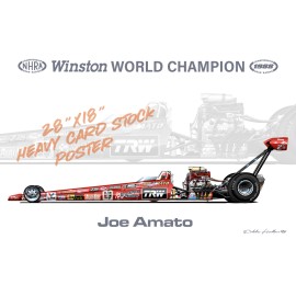 Joe Amato 1988 Top Fuel Dragster print-001 - 36X24in. Banner