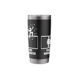 Wall Climbing Your Daughter My Daughter Funny Bouldering Stainless Steel Insulated Tumbler