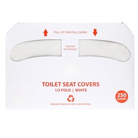 EcoQuality Disposable Toilet Seat Covers - Easily Flushable Paper Toilet Seat Cover for Adults, Teens, Kids, Great for Commercial, Business and Hotel (1500)