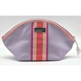 Benefit Cosmetics Mascara Dome Bag Purple Pink Makeup Travel Toiletry Case NEW