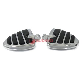 Motorcycle Chrome Aluminum Foot Pegs Front Foot Pedal With Mounts compatible with HONDA VT1300 SABRE/STATELINE 2010-2015 (GCB Chrome)