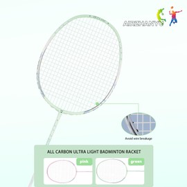 Badminton Racket,Badminton Rackets,Both Offensive and Defensive,Lightweight 75g All Carbon Fiber One-Piece Molded Professional Durable Single Racket,Including 1 Ball Bag