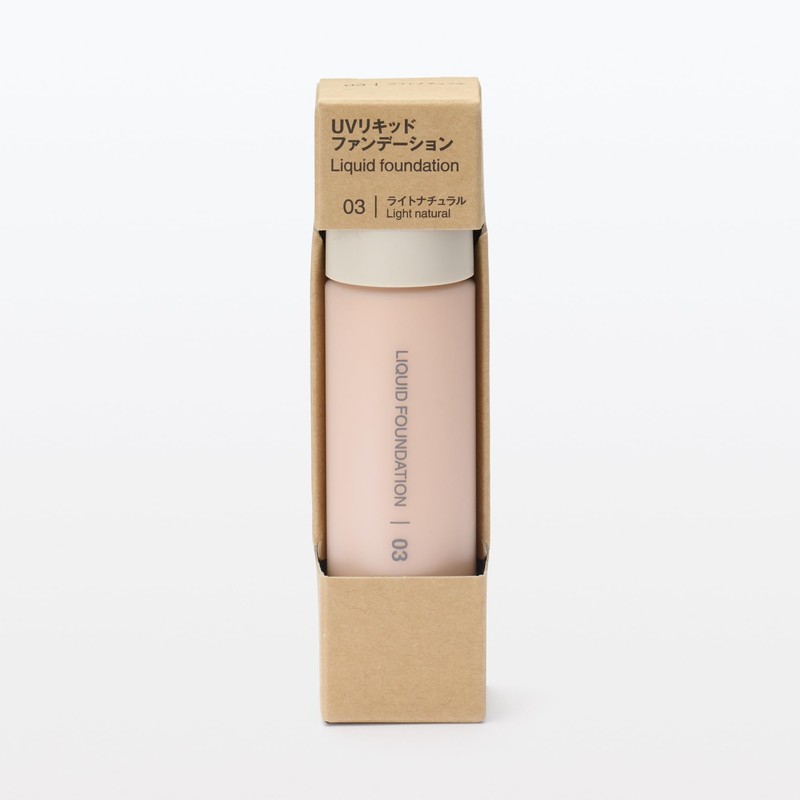 MUJI SPF40 PA++++ OAP43A4S UV Liquid Foundation, Light Natural, 1.0