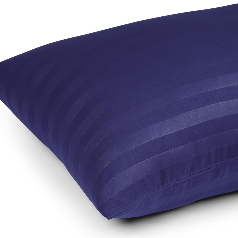 Moonlight Bedding Pillow cases 2 pack - Navy Stripe 50x75cm