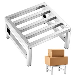 MorningRo 1 Pack Dunnage Rack 13.8" Long x 13.8" Wide, 7.9" Height Stainless Steel Dunnage Rack 1000+ Pound Capacity Storage Commercial Food Service Storage in Restaurant Kitchens Shop