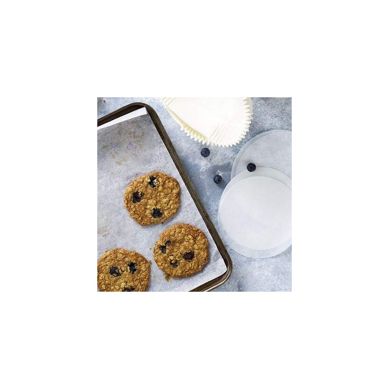 100 Lakeland Pre-Cut Baking Parchment Liner Paper Circles - Mixed