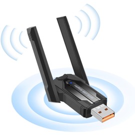 WiFi Adapter for Desktop PC,USB WiFi Adapter,Bluetooth WiFi 2in1,900Mbps 2.4/5.8Ghz Dual Band Wireless Network,BT5.4/WIFI6,Plug&Play,WPA3,Support Win10/11 for PC,Laptop,Keyboard,Mouse,Speaker,Printer