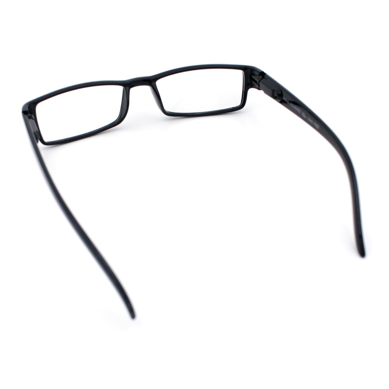 SA106 Black Narrow Rectangular Spring Hinge Plastic Clear Lens Eye