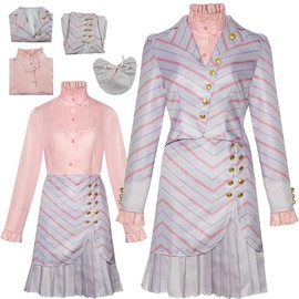 AQWGVM Glinda Cosplay Costume Pink Glinda Costume Suit Party Dress For Women (M, PINK)