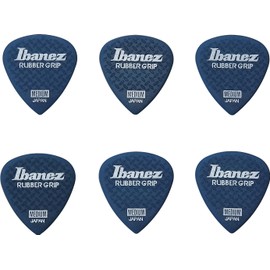 Ibanez PA16MRG-DB Anti-Slip Picks Grip Wizard Series Rubber Grip Pick 0.8mm Dark Blue 6 Pack