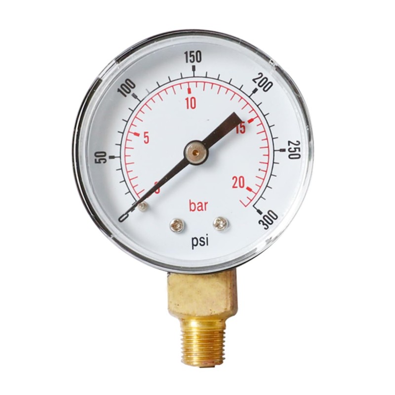 iplusmile 3pcs High Precision Npt Pressure Gauge Psi Bar Markings