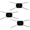 3 Pcs Black Universal Fit String Trimmer Head Electric Weed