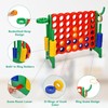 KOTEK Giant 4-in-a-Row Game, Jumbo 4-to-Score Family Game w/Quick-Release Sliders,