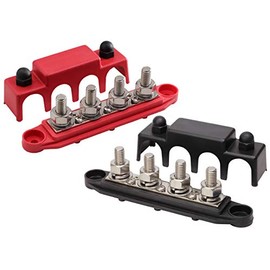 Fastronix 3/8" 4 Stud Power and Ground Distribution Block with Cover