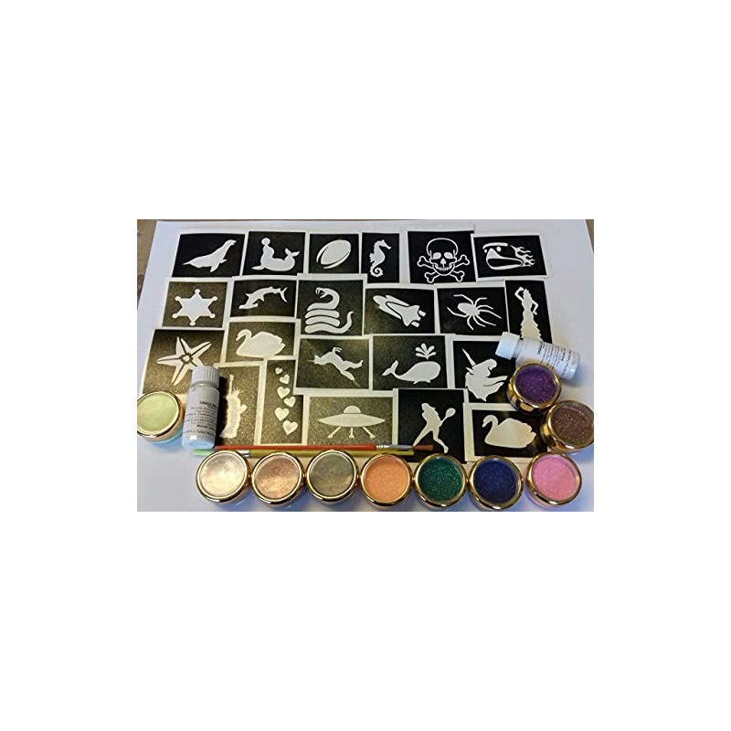 Big Set x 100 Tattoo Stencils for Glitter Tattoos +