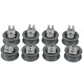 Aspares Dishwasher Upper Top Basket Wheel for Bosch Neff Siemens (Set of 8 Pieces)