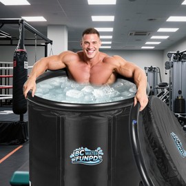 BCWATERFUNPD XL Ice Bath Tub for Athletes & Adults - 105 Gallons Portable Ice Tub, Cold Plunge Tub with Cover for Recovery & Cold Water Therapy, Inflatable Cold Plunge Tank for Indoor Outdoor