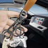 Idakekiy Car Keychain Microfiber Leather with 4 Key Rings 360