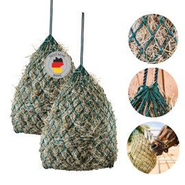Germondo 2 x Hay Net for Horses (70 x 50 cm) - Tight Mesh (5 cm) - Capacity Approx. 3.5 kg - Large Robust Hay Bag for Species-Appropriate Feeding