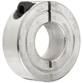 Climax Metal 1C-025-S T303 Stainless Steel One-Piece Clamping Collar, 1/4" Bore Size, 11/16" OD, With 4-40 x 3/8 Set Screw