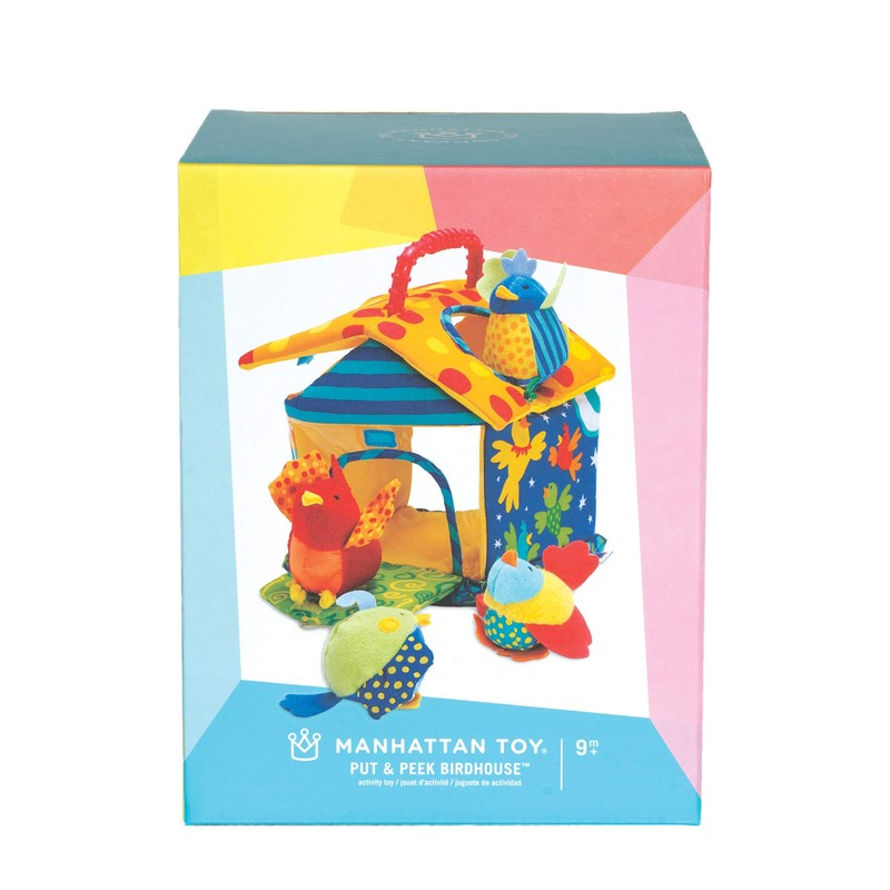 Manhattan Toy Put and Peek Birdhouse Soft Activity Toy 7.5