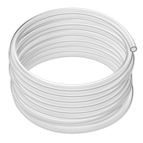 Houseables Vinyl Tubing, Clear, 1/4" ID x 3/8" OD, 100 Ft, Food Grade Tube, PVC Plastic, Flexible Hose, Flex Pipe For Water, Beverage Pump, Homebrew, Wine Siphon, Brewing Bottling Wand