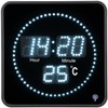 Lunartec LED Clock Wireless Wall Clock: Flat LED Wireless Table