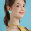 Seakuur Boho Flower Floral Petal Pearl Drop Dangle Earrings Studs