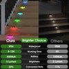 Eyrosa Solar Deck Lights 8 Pack, Solar Lights Outdoor Waterproof
