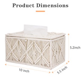 Tissue Box Cover Rectangle, Paper Tissue Holder Napkin Tissues Organizer, Home Decor for Bathroom Bedroom Dresser Living Room Office (Rectangle-1)