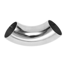 Motoforti 1.5" Inch OD 90 Degree Mandrel Bend Elbow Car Modified Exhaust Pipe Tubing 1.2mm/18GA Thickness 304 Stainless Steel Bend Tube Stair Handrail Piping 38x120x1.2mm