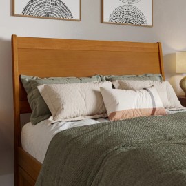 AFI Casanova Full Solid Wood Panel Headboard in Light Toffee