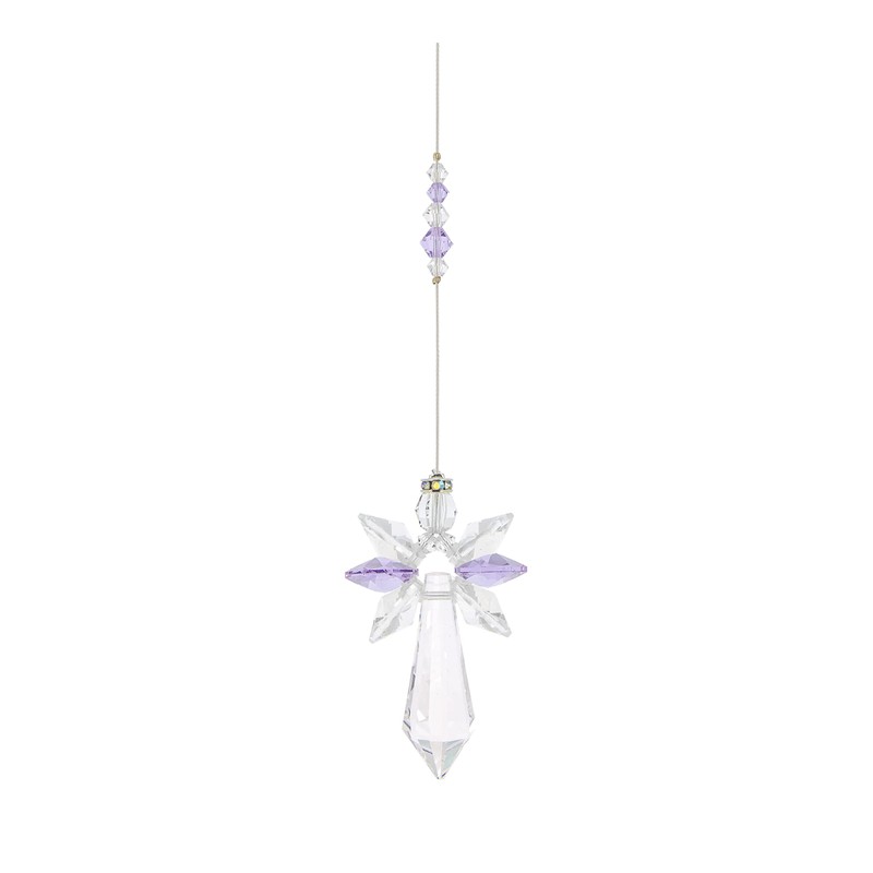 Tierra Zen Large Crystal Guardian Angel - Light Amethyst -