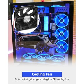 ULXIOM New Cooling Fan Replace D0925W14B7PZA58, CPU Cooling Fans, DC14V 0.17A 3-Wire