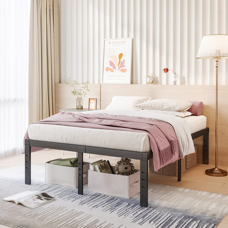COMASACH 16 Inch Bed Frames Queen Size 3500 lbs Heavy