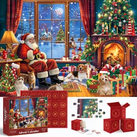 Advent Calendar 2024 Jigsaw Puzzle 24 Days Christmas Countdown Calendars 1008 Pieces Puzzle for Kids, Boys, Girls, Teens, Christmas Puzzles for Families, Over 1000 Pieces Puzzle Adult Advent Calendar Family Game Puzzle