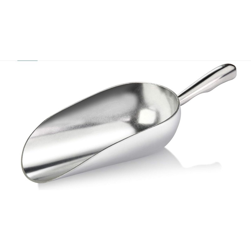 HORNO 12oz Silver Cast Aluminum Shovel Scoops，Ideal for Ice Cube,