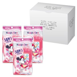 MANDOM Urusara Body Sheet, Flower Soap, Women's Sweat Wiping Sheet Set, 36 Sheets (x 3)