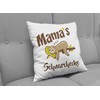 LIEBTASTISCH Kissen mit Spruch - Mama´s Schnarchecke - Faultier -