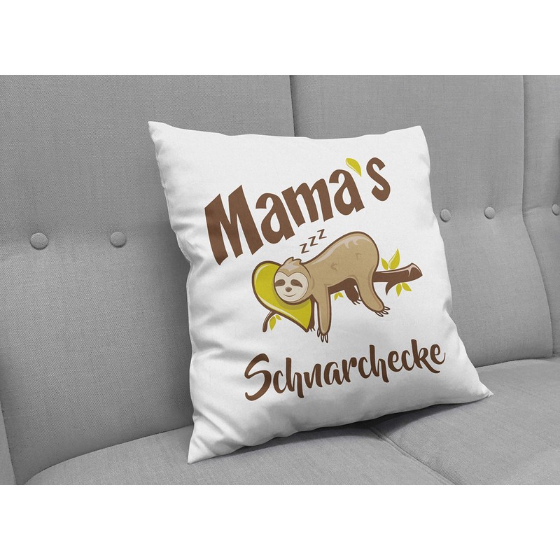 LIEBTASTISCH Kissen mit Spruch - Mama´s Schnarchecke - Faultier -