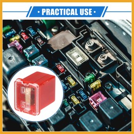 Partuto 6 Pcs Mini Box Shaped Fuse 50 Amps, Universal for Car Truck Red Replacement