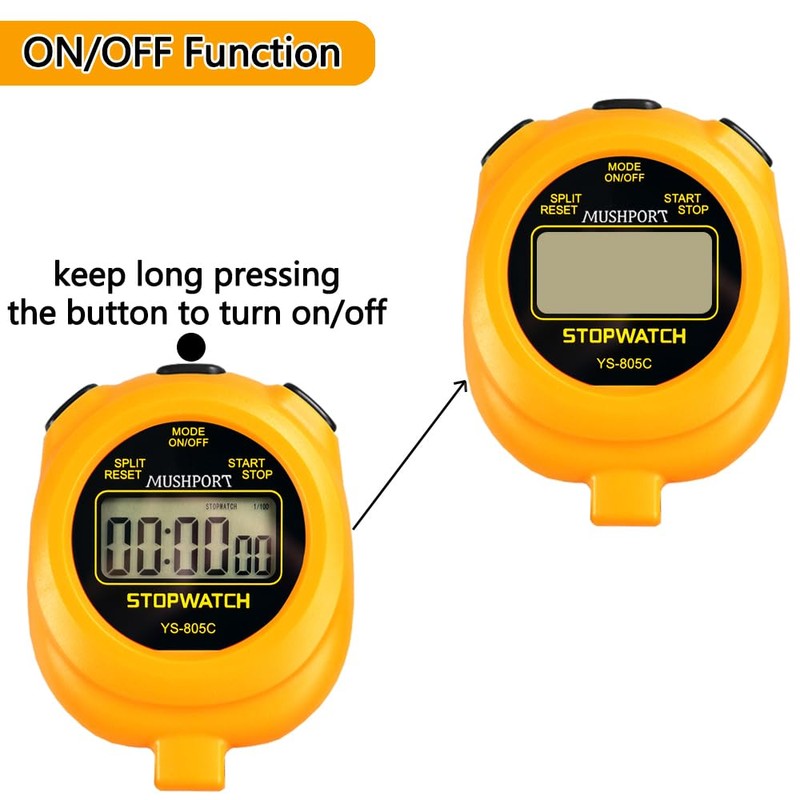 2 Pack Digital Sport Stopwatch Timer for Coaches, ON/Off Countdown