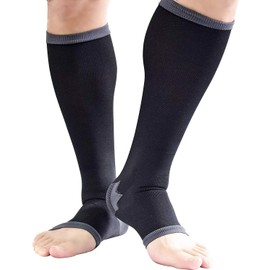 Men’s Compression Socks, Open Toe, For Men, , , blk,
