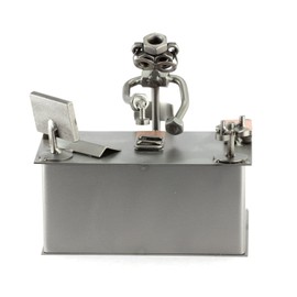 Steelman24 I Nuts and bolts sculpture Public Servant I Handmade ornaments I Made in Germany I I Metal figurine