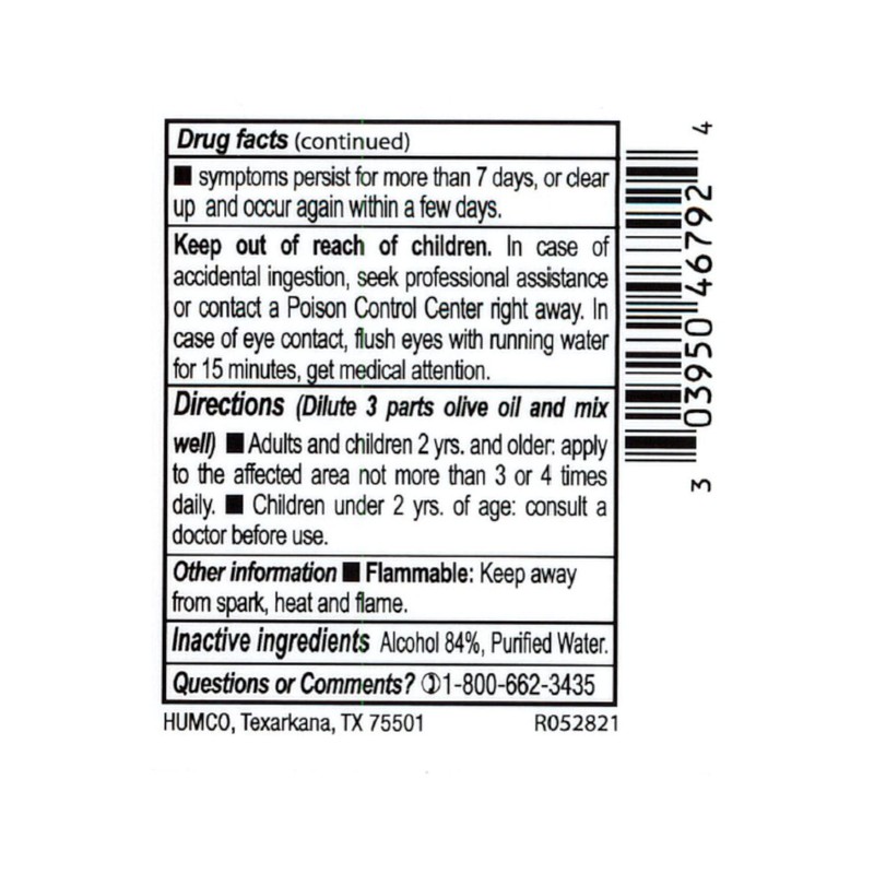 Humco Camphor Spirits 2 Ounce - Pack of 3