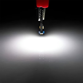 AUXLIGHT White T5 37 74 2721 PC74 PC37 LED Bulb, 3030 Chips Super Bright 12 Volt Replacements, Interior Dome Map Dashboard Indicator Instrument Panel Gauge Cluster Lamp Lights (Pack of 10)