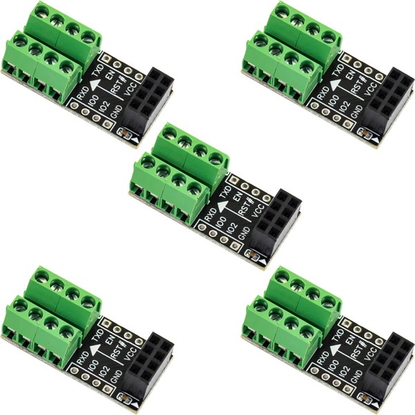 risingsaplings 5pcs ESP8266 ESP01S Breakout Board 8Pin ESP01 Adapter PCB