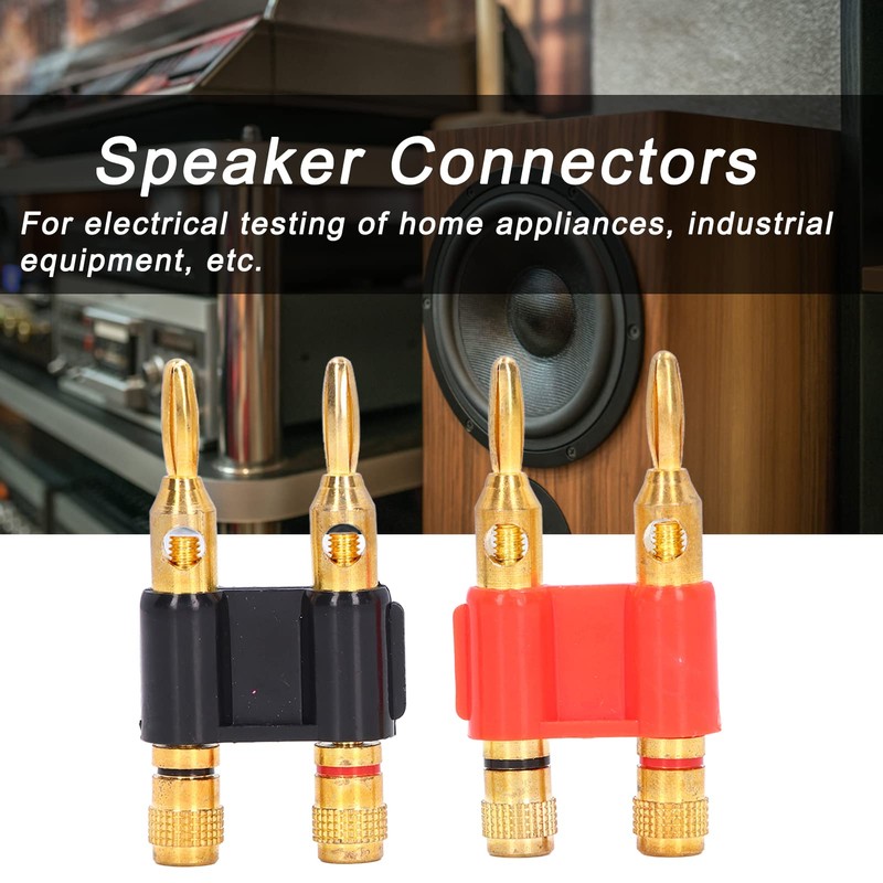 Banana Plug, 2Pcs Stackable Banana Male Plug Banana Plug 2