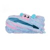 ZIPIT Furry Monster Pouch, One Long Zipper Pouch (Blue &